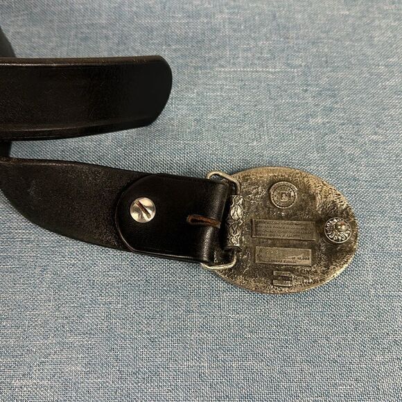 Limited Edition Black Leather Chicago Cubs Belt Buckle - Picture 3 of 6